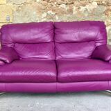 Pair of 80s leather sofas