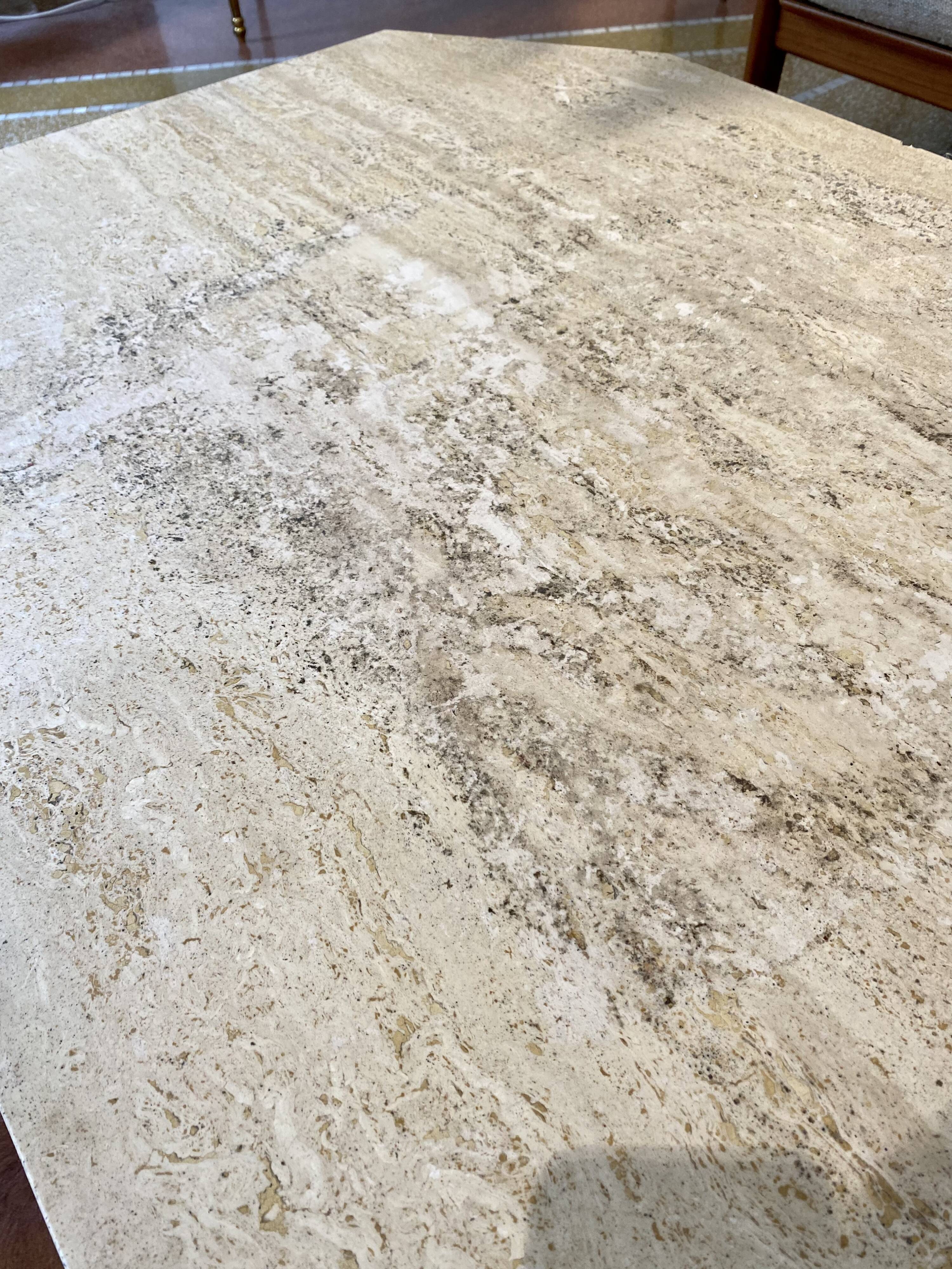 Travertine coffee table 70s