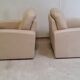 Pair of leather club chairs