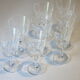 8 glasses with semi-crystal stems
