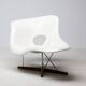 Early 2001 Vitra Eames La Chaise – Labeled, Sculptural Bone-White Patina