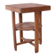 old Art Deco pedestal table in Burmese teak