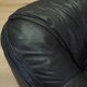 Black leather sofa, Italian design, 1960s, production: Italy