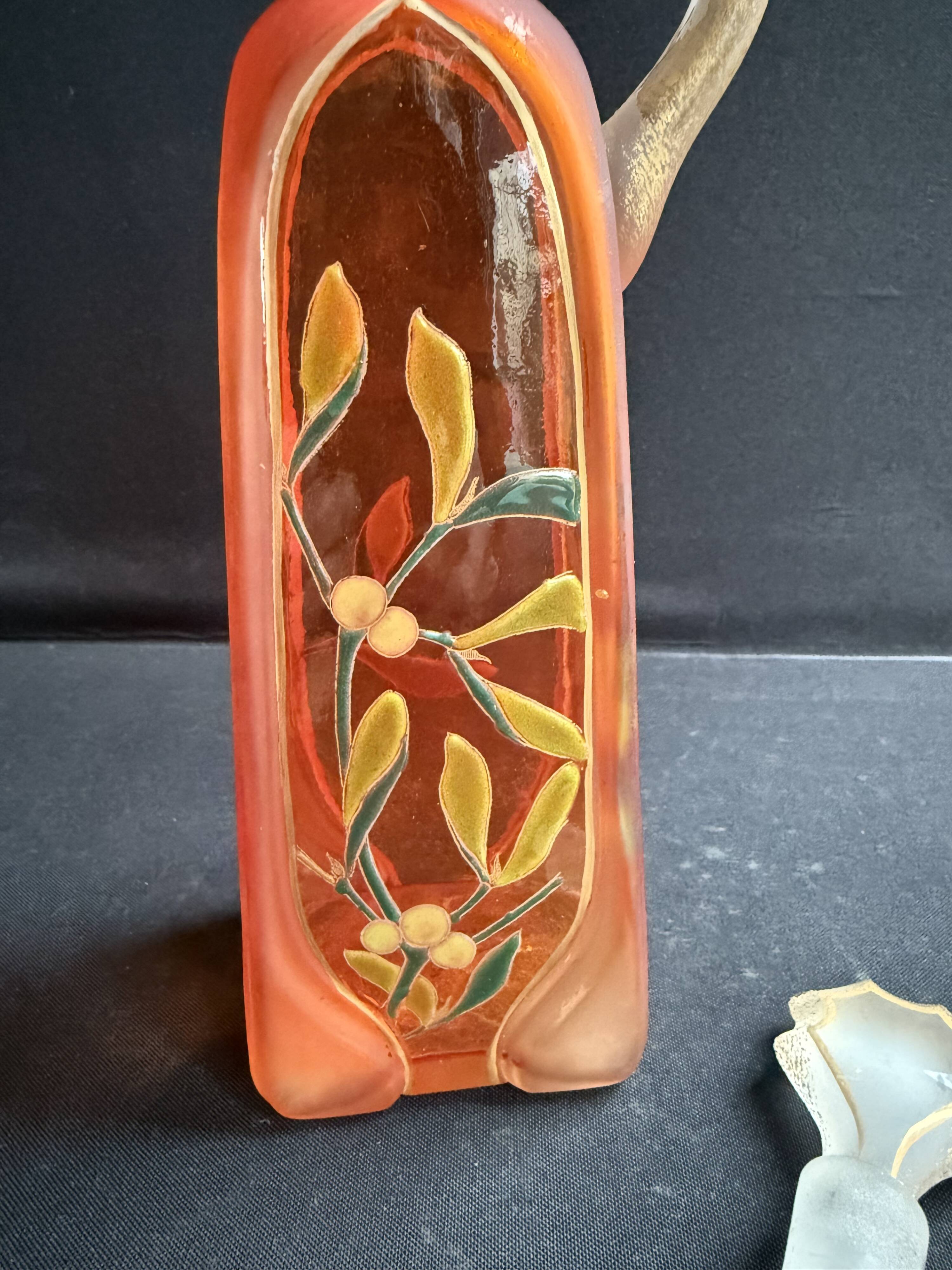 Enamelled carafe – In the style of FT Legras or Daum (E. Lachenal)