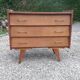 Vintage 1960s commode with compass legs.