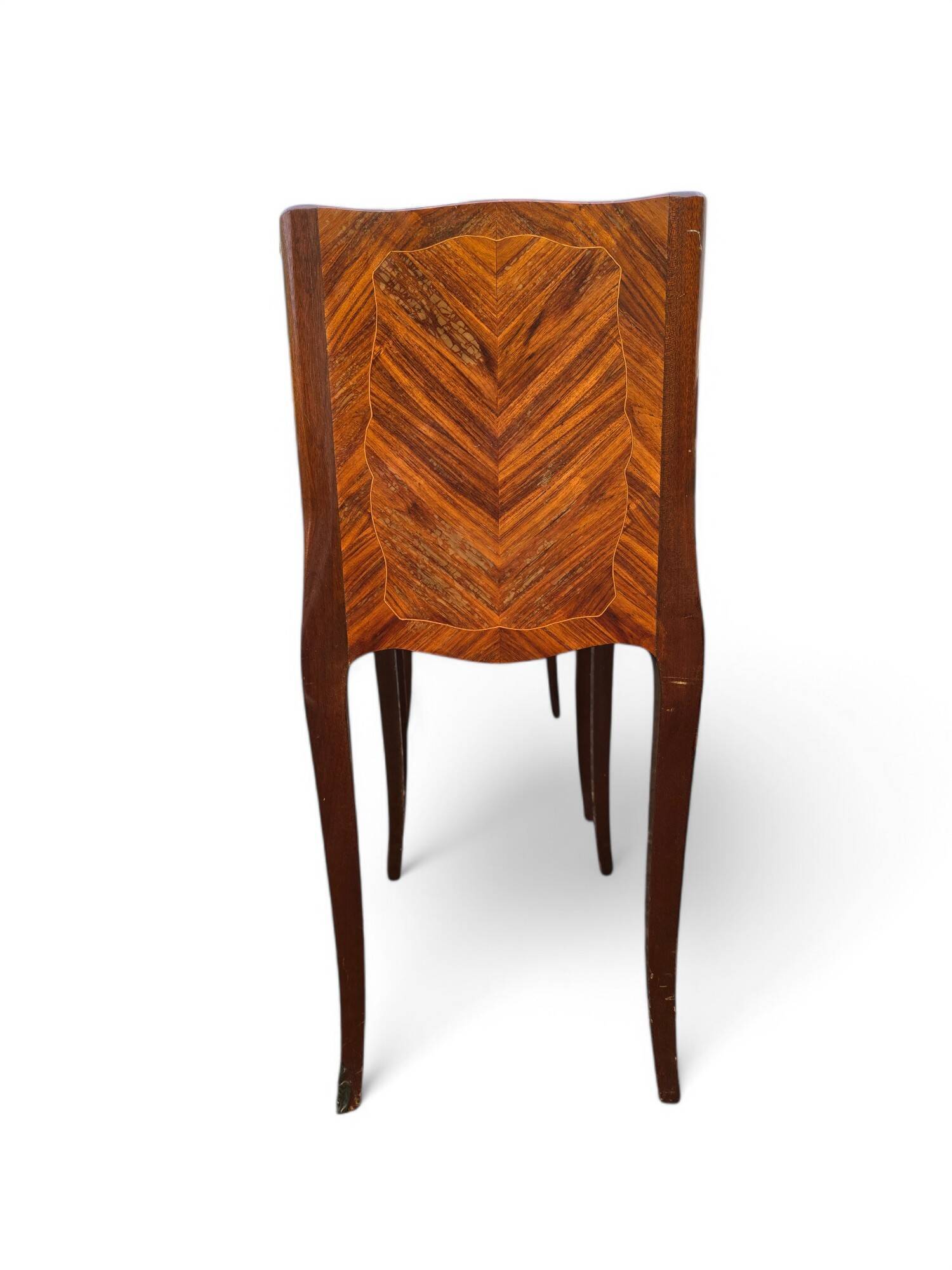 Pair of Louis XV style bedside tables with rosewood marquetry
