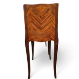 Pair of Louis XV style bedside tables with rosewood marquetry