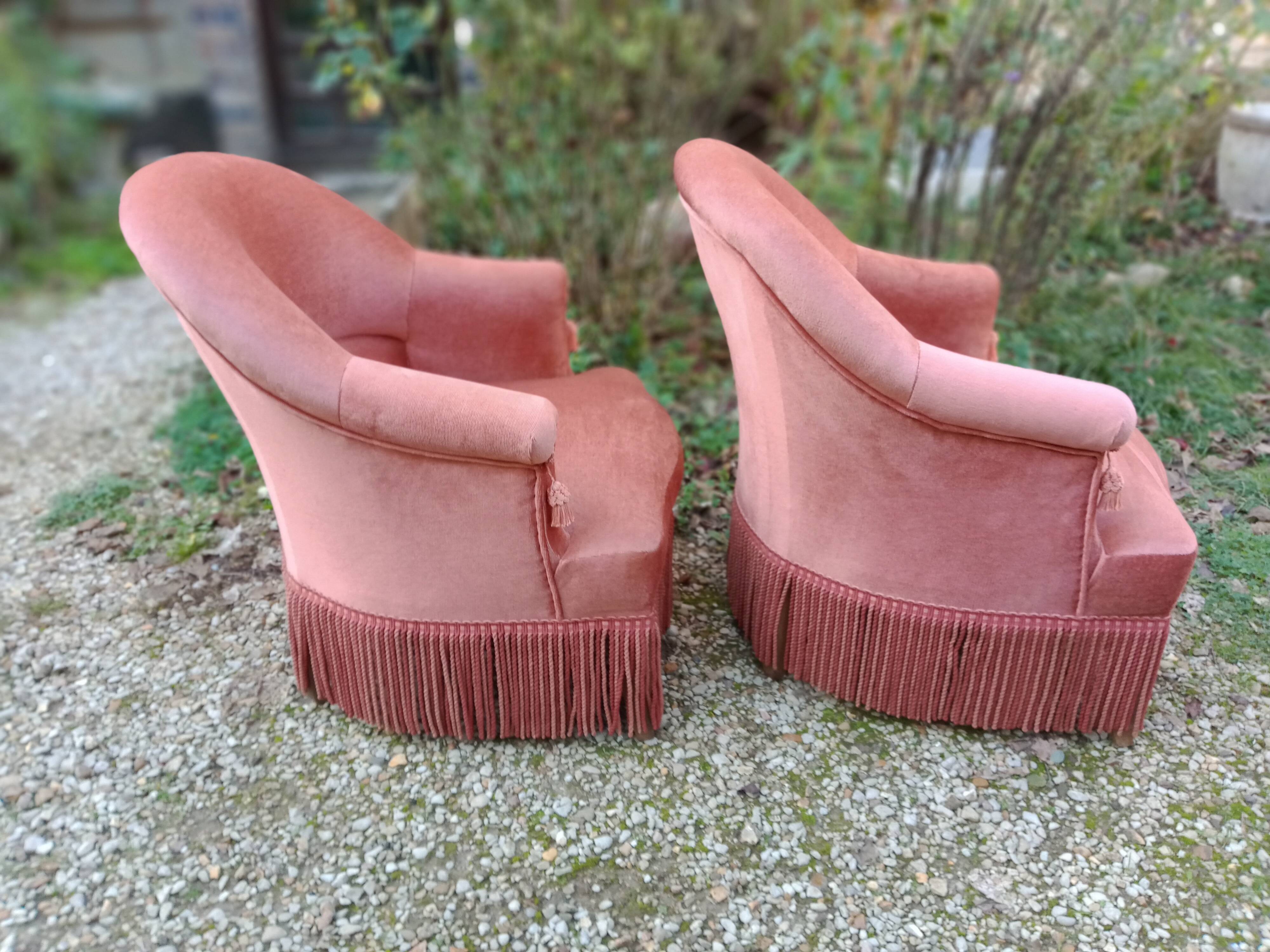 Toad armchairs, a pair