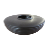 Vase en céramique noir mat St Clement années 50 60