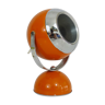 Vintage orange eyeball desk lamp, orientable globe. Year 60 70