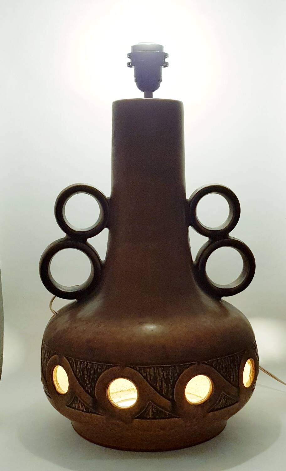 Grande lampe en céramique Scheurich Allemagne de l'Ouest