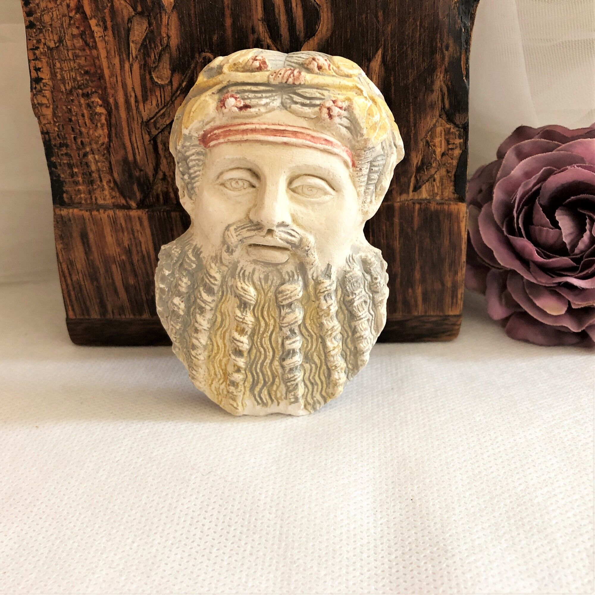 Set of 3 figurines Greek mythology in handmade stone from Greece