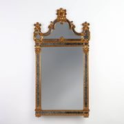 Miroir rococo-vénitien belge du XXe siècle en bois doré