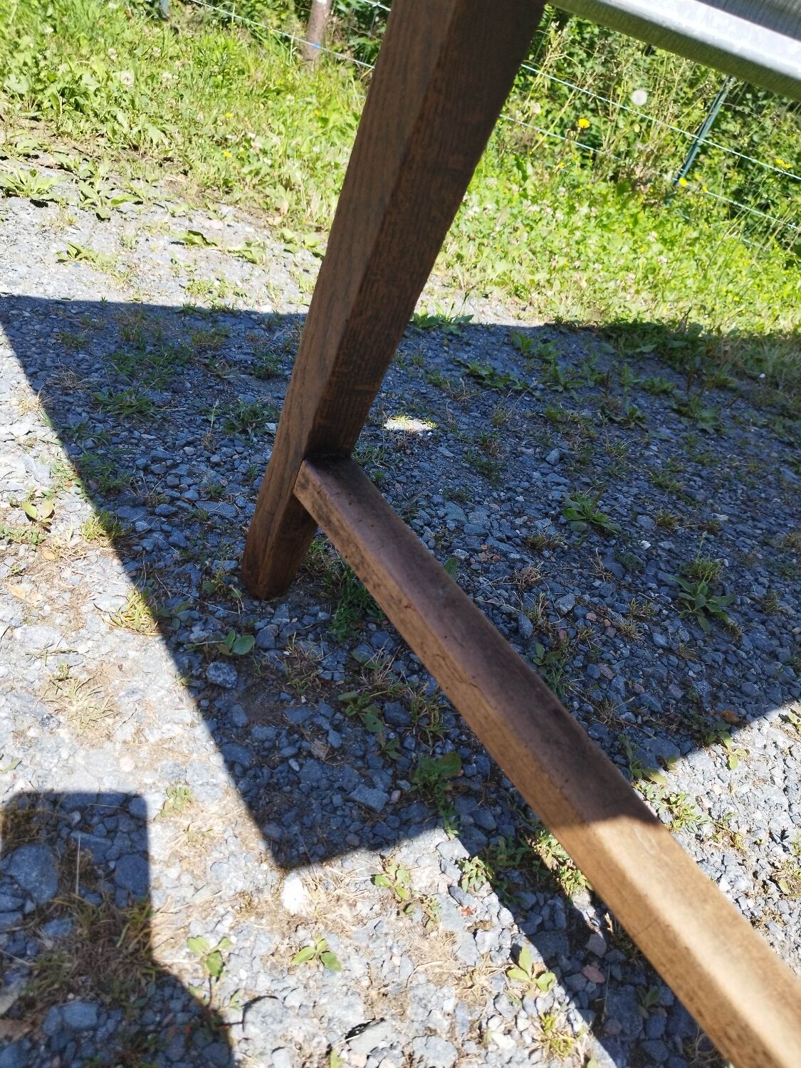 Large rustic farmhouse table bobbin legs