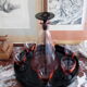 Art Deco port liqueur service tray - glasses