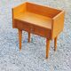 Vintage bedside table of the 50s in blond oak bobbin feet