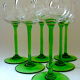 Suite de six verres à vin du Rhin en cristal