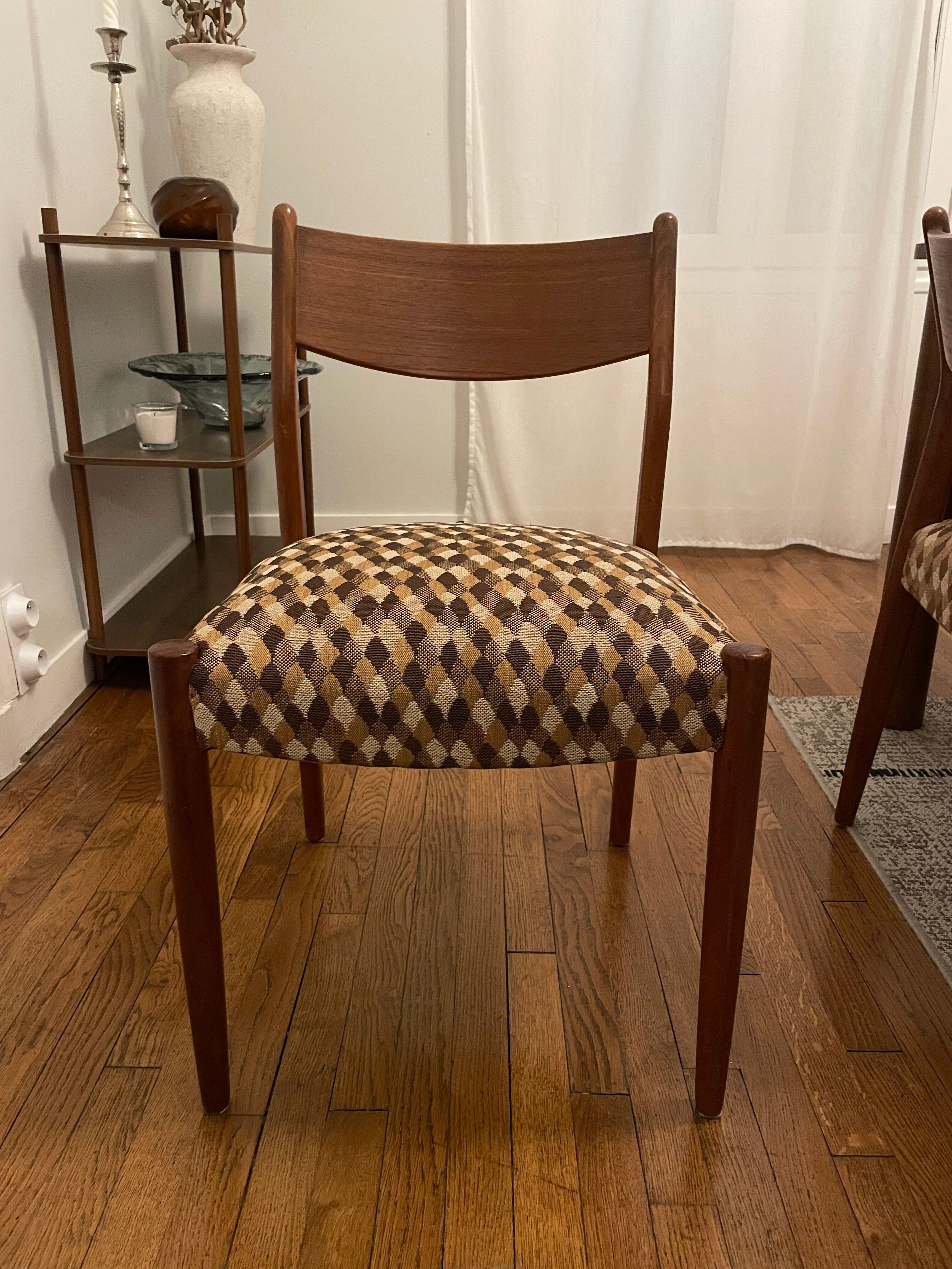Lot 4 chaises teck Cees Braakman