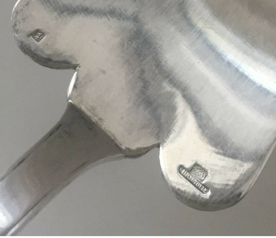 Christofle silver-plated art deco pie server