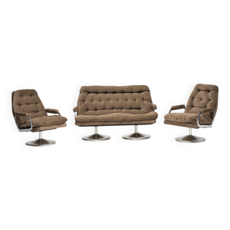 Space Age sofa and armchairs set, Hungary, 1950s
