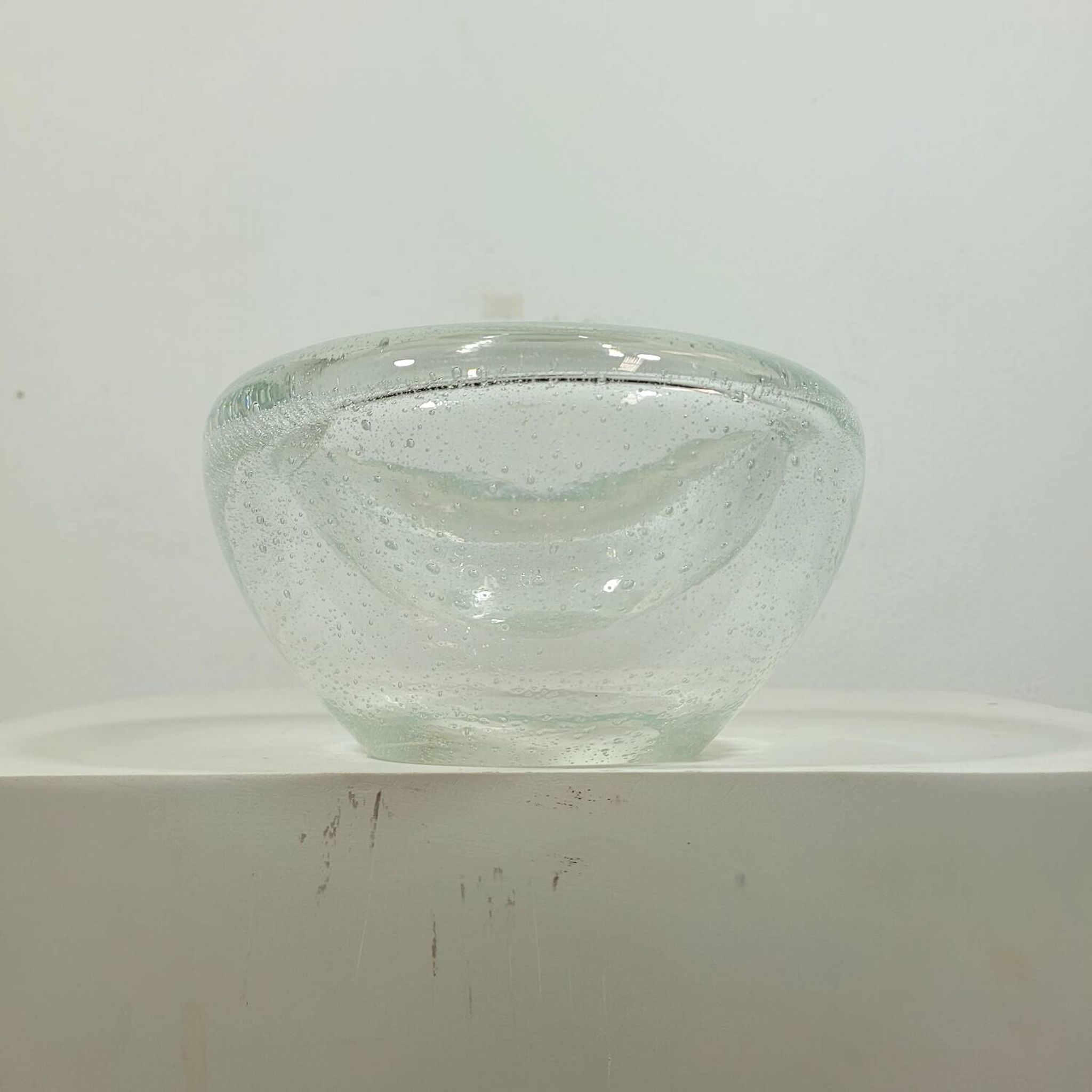 Vide-poche vintage en verre soufflé dlg Alvar Aalto, vers 1960