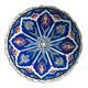 Decorative plate in glazed ceramic