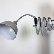 Grey Industrial Scissor Wall Lamp from Elektroinstala, 1960s