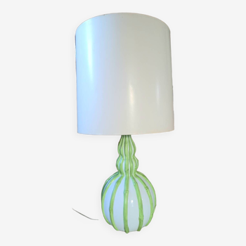 Vintage lamp in the shape of a colocynth bamboo slip