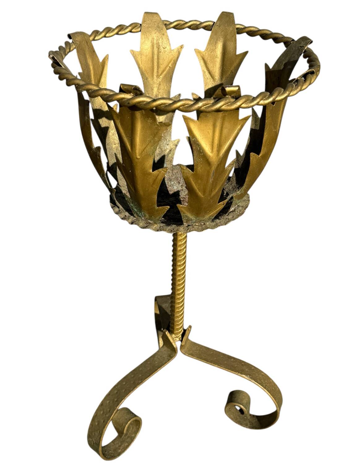 Wrought iron flower holder from the 50s