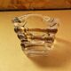 Old vintage transparent & smoked crystal ashtray