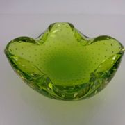 Green Sommerso Murano Glass Ashtray, Italy, 1960s
