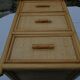 Commode en bois et osier