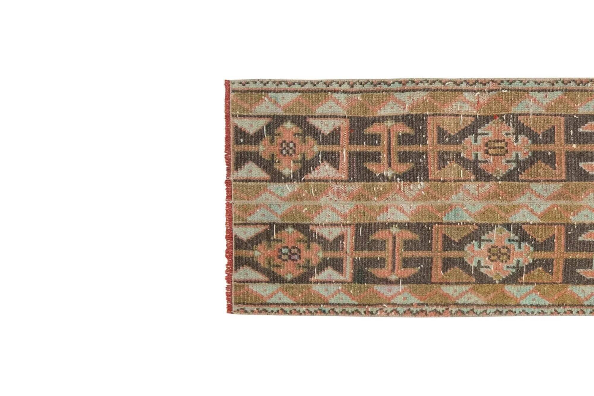Vintage Turkish hallway rug 50x263 cm