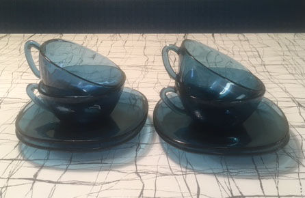 4 cup batch with 70s Vereco saucers