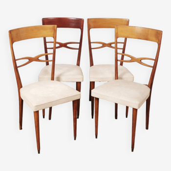Ensemble de quatre chaises ,design italien "Consorzio Sedie Friuli"