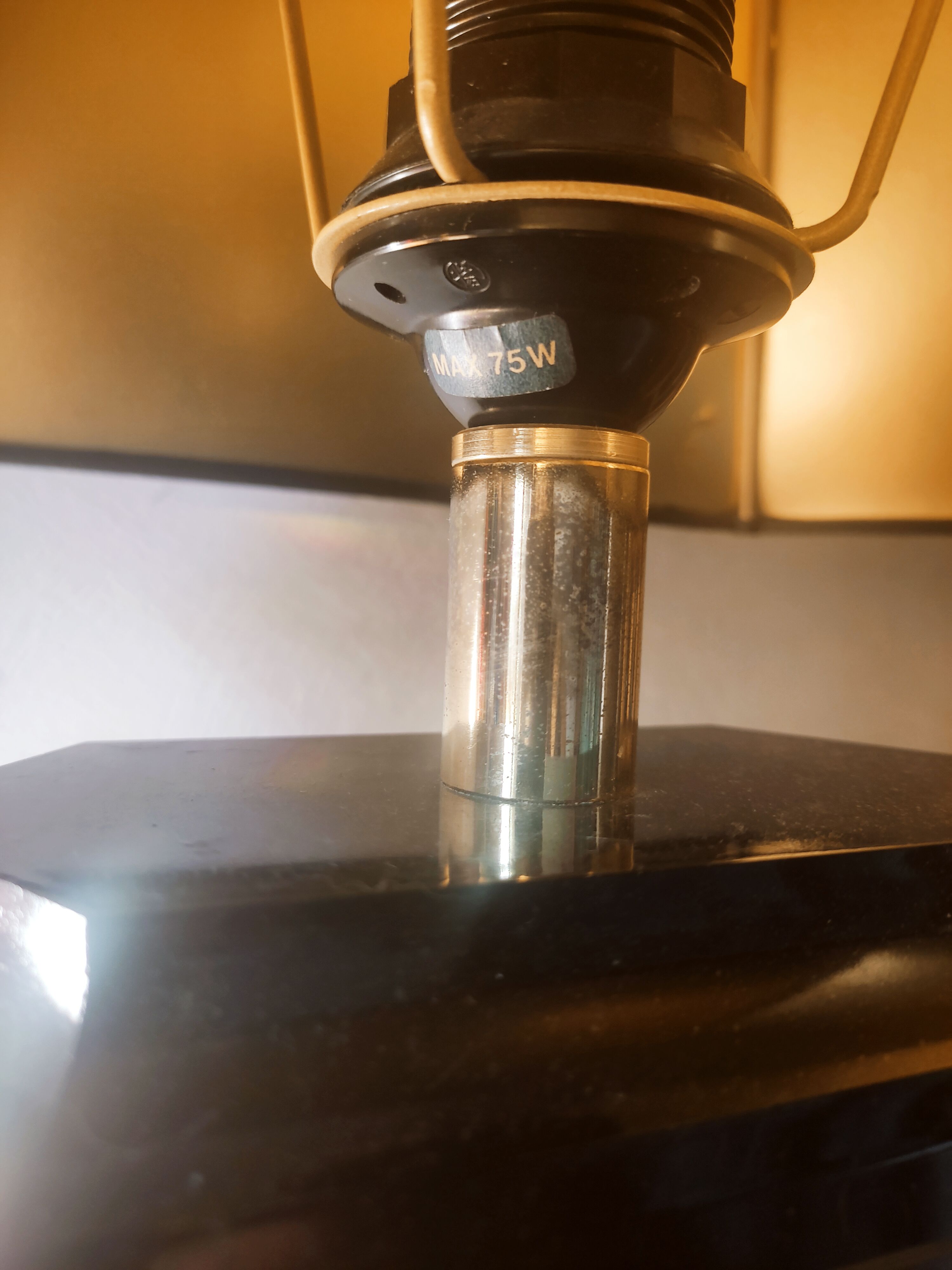 Asian-inspired black lamp