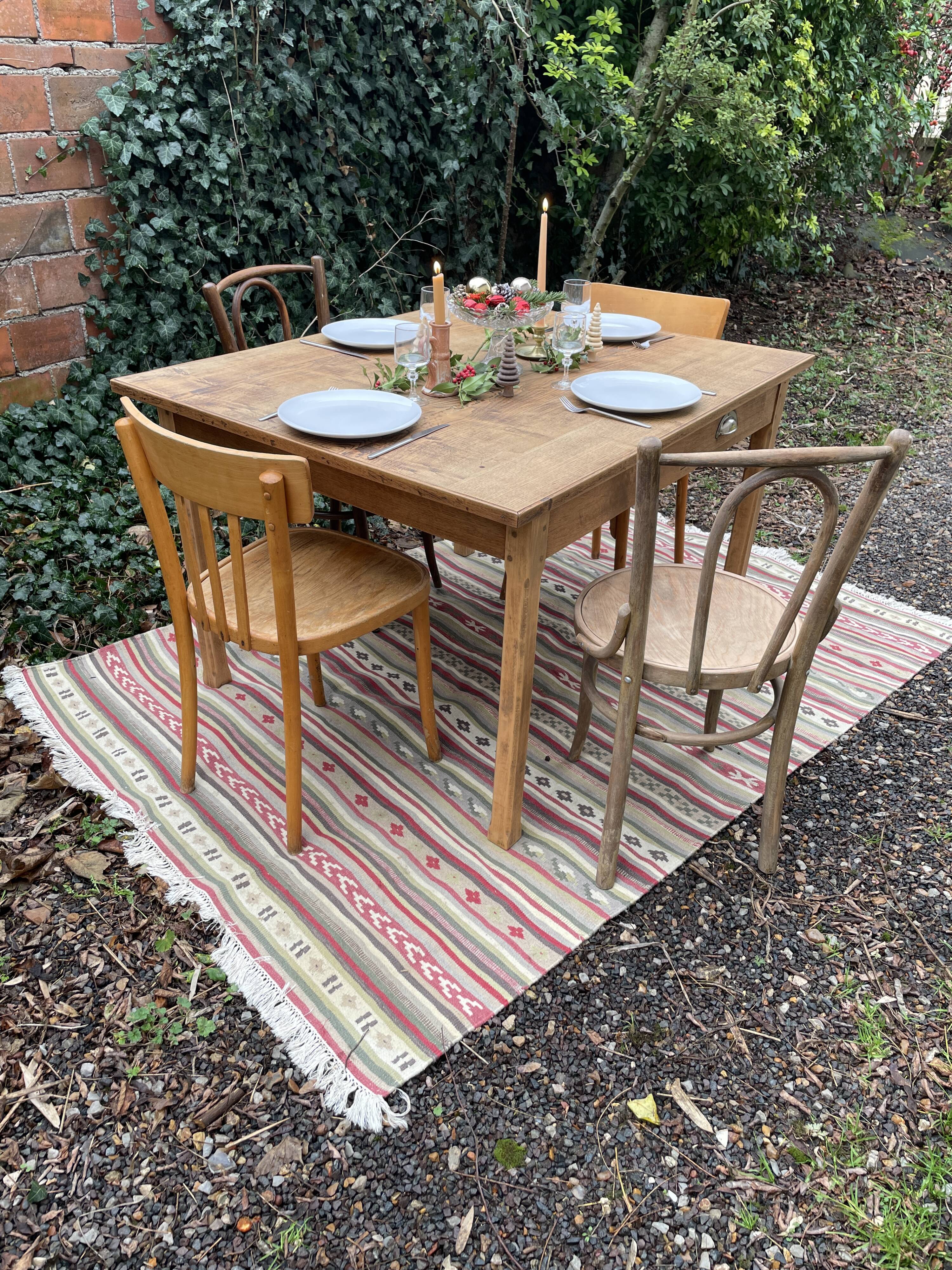 Farm Table with Drawers