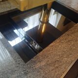 Transformable coffee table in marble and brass – fedam – italian design