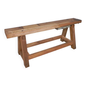 Oak workbench 2 meters long, 1950s