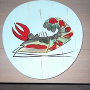 Seafood service / fish 14 pieces / PORNIC M.B.F.A Hand-painted