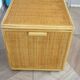 Woven rattan chest, wood and bamboo, 1980s