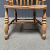 Light colored elm wood English Windsor armchair