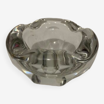 Baccarat glass and crystal ashtray