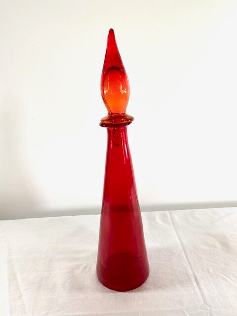 Flamed red bottle
