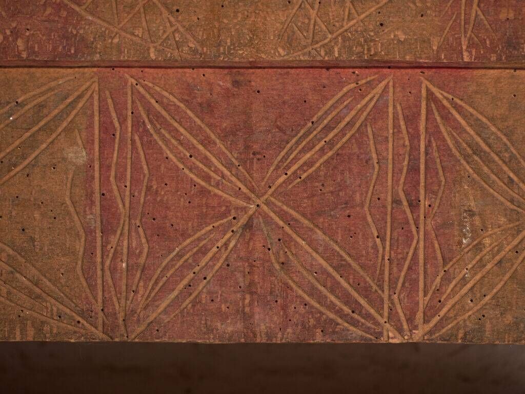 Antique carved pine chest – Central Europe, circa 1850