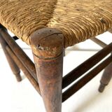 Straw and wood stool