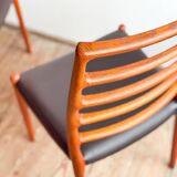 Ensemble de 6 chaises modèle 82 en teck par Niels O. Møller, Danemark