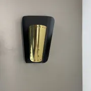Rare Minimalist Theatre Wall Light in Brass, Italy 1950s