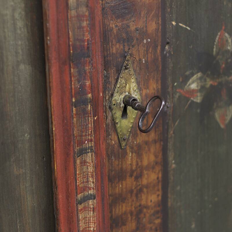 Painted Folk Art Bridal Cabinet 1830