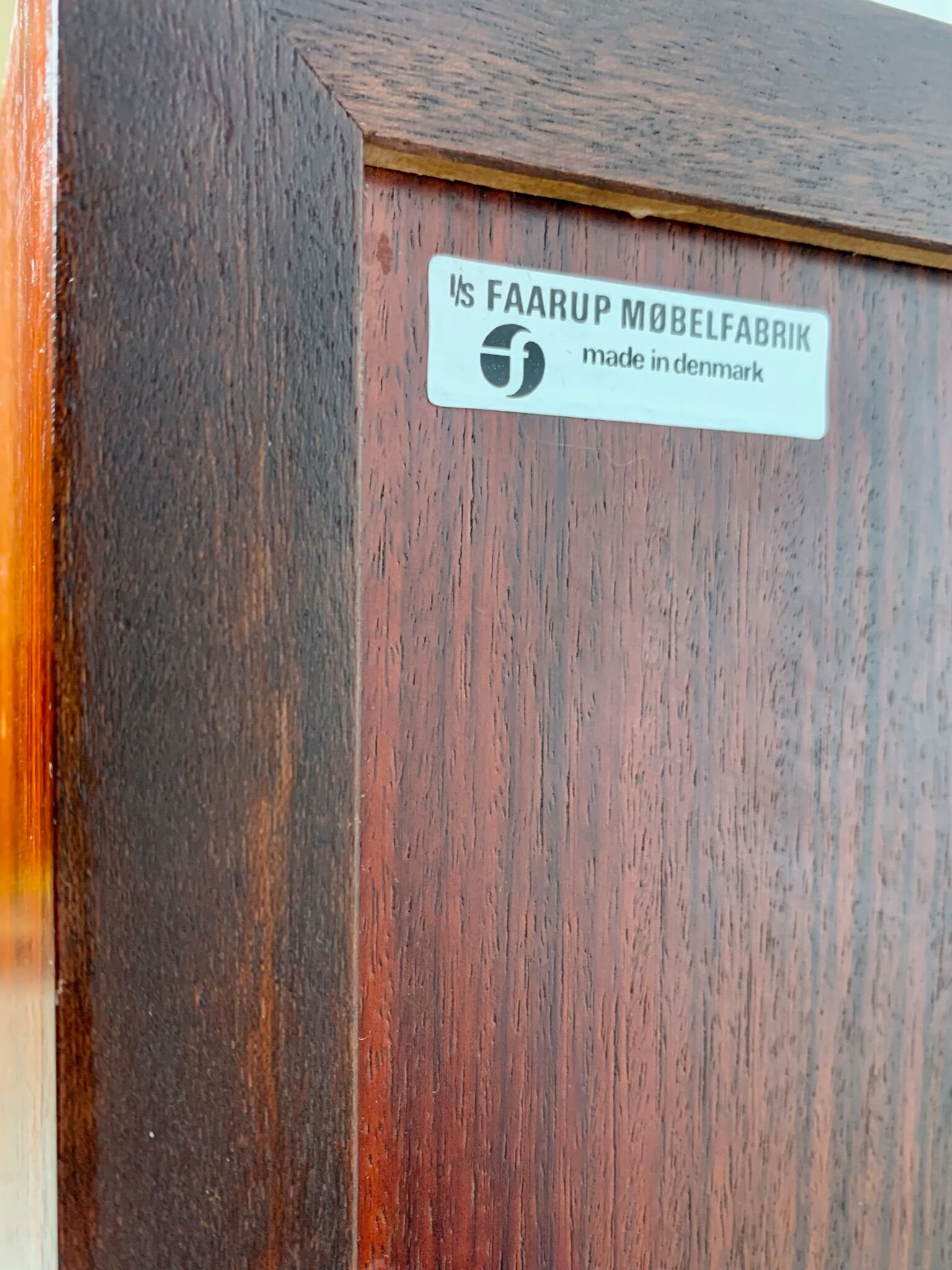 Danish palisander tambour sideboard by Arne Vodder